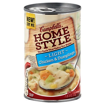 slide 1 of 1, Campbell's Homestyle Light Chicken & Dumplings Soup, 18.8 oz