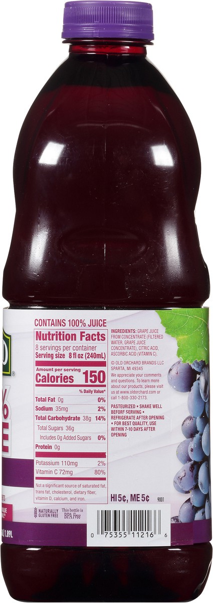 slide 5 of 9, Old Orchard 100% Juice Grape Juice - 64 fl oz, 64 fl oz