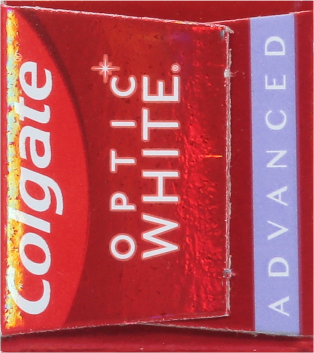 slide 3 of 9, Colgate Travel Size Optic White Advanced Hydrogen Peroxide Toothpaste, Sparkling White, 0.75 oz