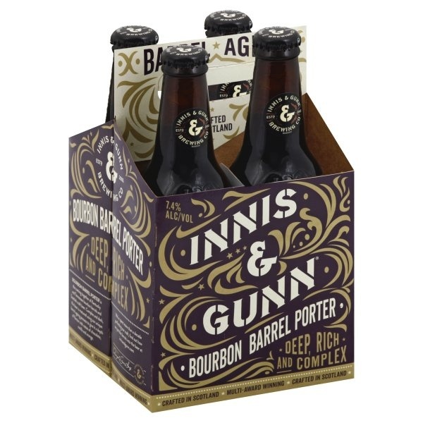 slide 1 of 6, Innis & Gunn Bourbon Aged Dark Ale, 4 ct; 12 oz