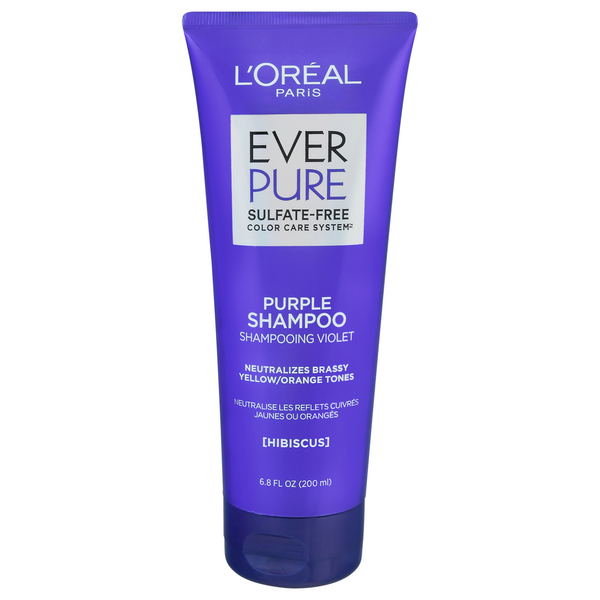 slide 1 of 1, L'Oreal Ever Pure Purple Shampoo Sulfate Free, 6.8 oz