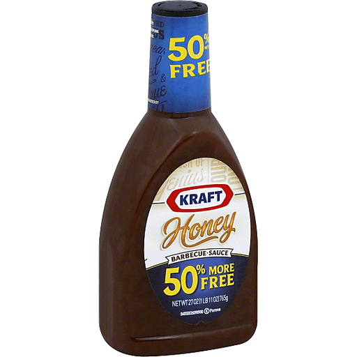 slide 1 of 1, KRAFT BARBECUE SAUCE Kraft Honey Barbecue Sauce 27 Oz. Bottle, 27 oz