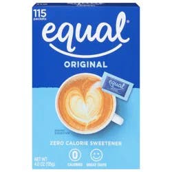 Equal Original Zero Calorie Sweetener 115 Each