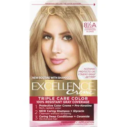L'Oréal Excellence Triple Protection Permanent Hair Color - 6.3 fl oz - 8.5A Champagne Blonde - 1 Kit
