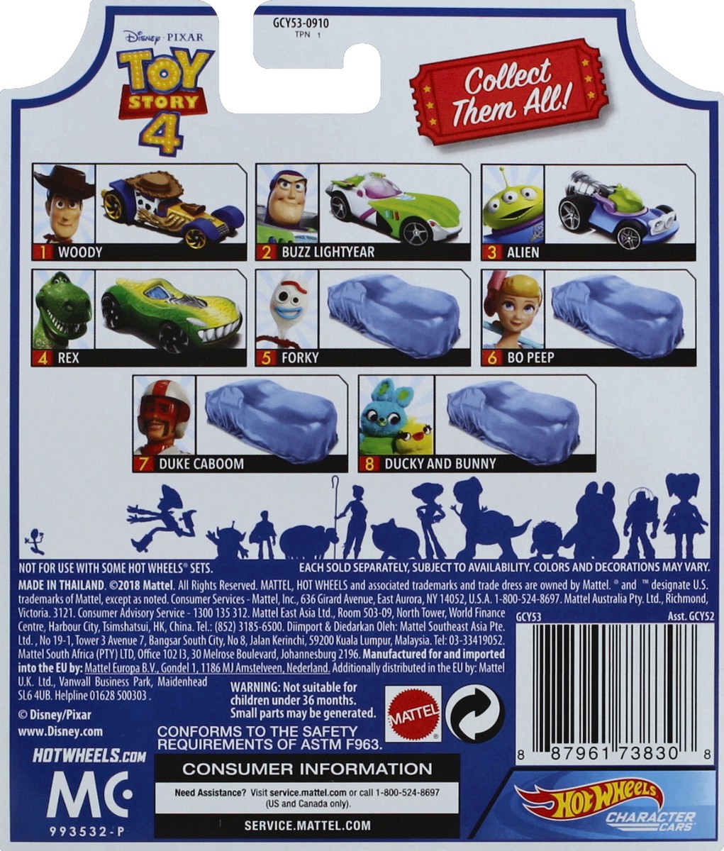 slide 6 of 6, Mattel Hot Wheels Disney Pixar Toy Story 4 Woody Vehicle, 1 ct