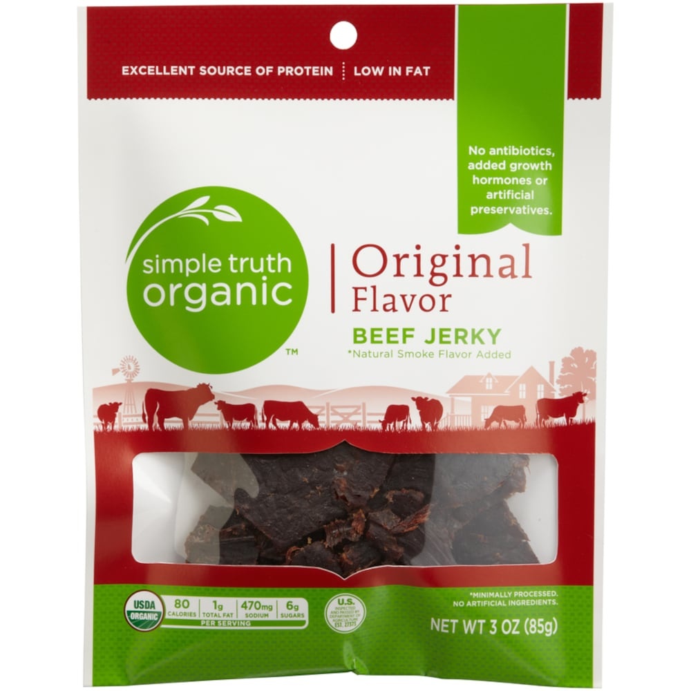 slide 1 of 1, Simple Truth Organic Beef Jerky 3 oz, 3 oz