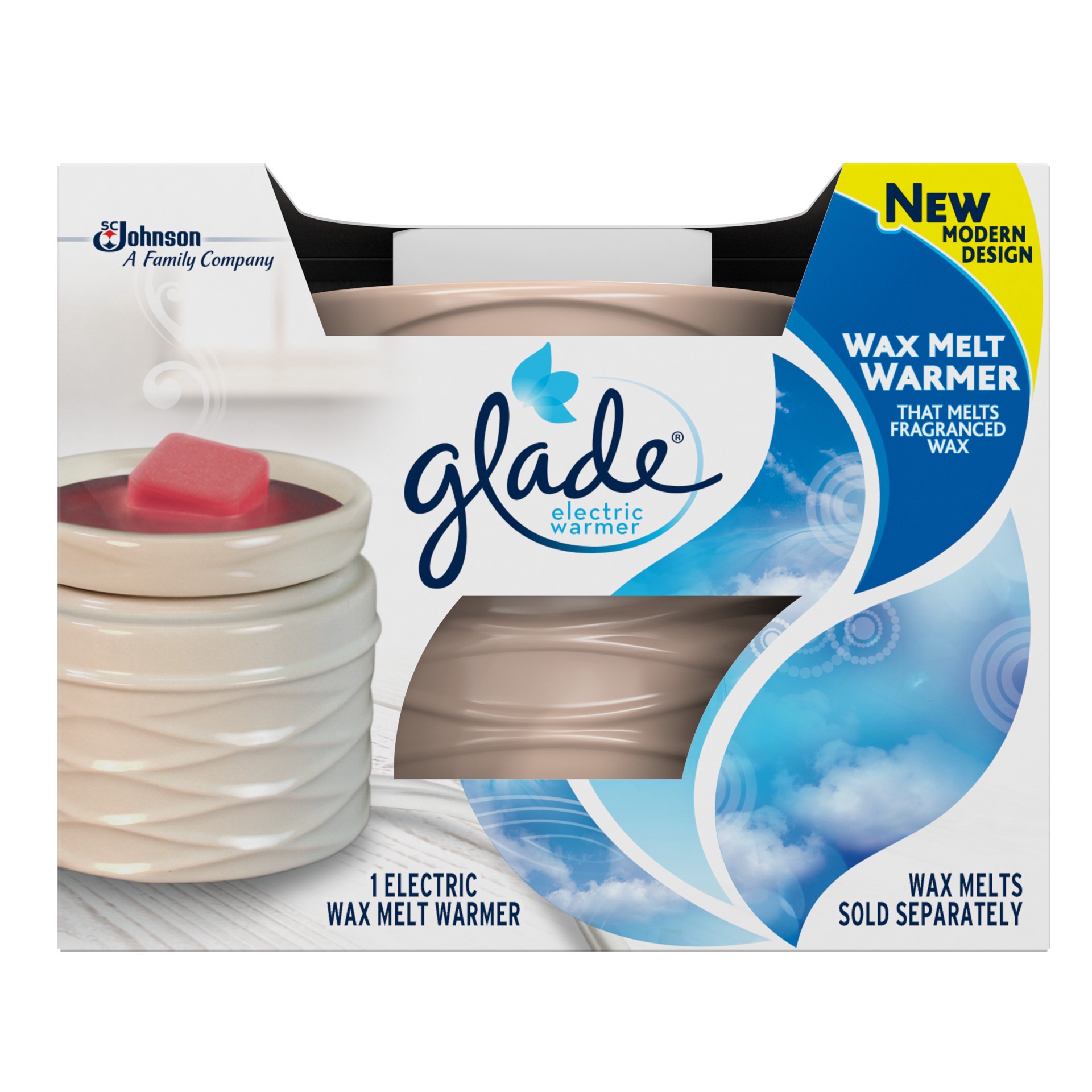 slide 1 of 4, Glade Wax Melts Warmer Blue, 1 ct