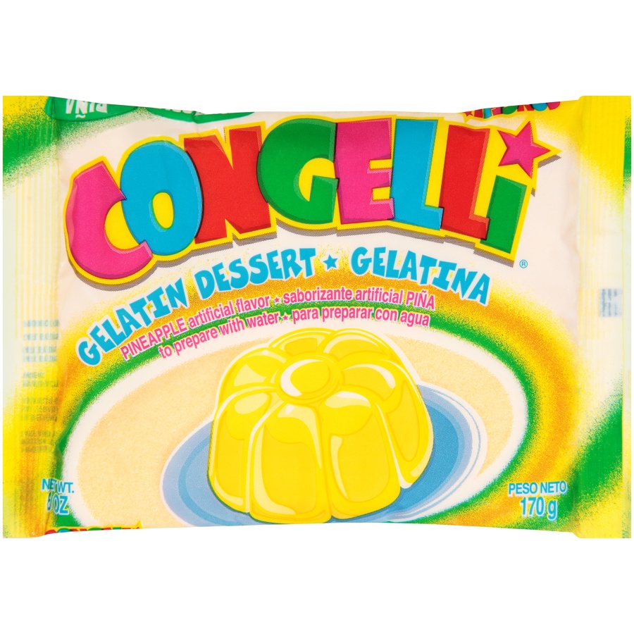 slide 1 of 4, Congelli Pineapple Water Based Gelatin Dessert, 6 oz