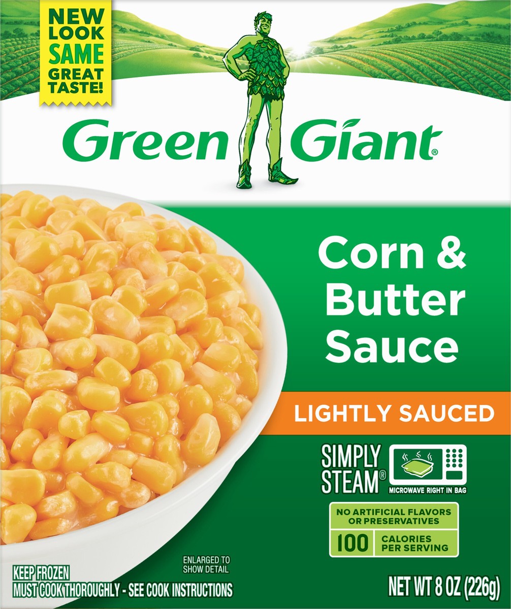 slide 5 of 8, Green Giant Simply Steam Niblets Corn & Butter Sauce, Lightly Sauced Frozen Vegetables, 8 OZ, 8 oz