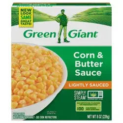Green Giant Simply Steam Niblets Corn & Butter Sauce, Lightly Sauced Frozen Vegetables, 8 OZ