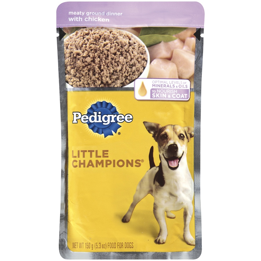 slide 1 of 1, Pedigree Little Champions Meaty Ground Dinner Dog Food, 5.3 oz