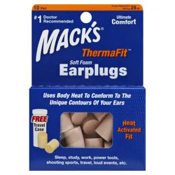 Macks Earplugs, Soft Foam 10 Pair