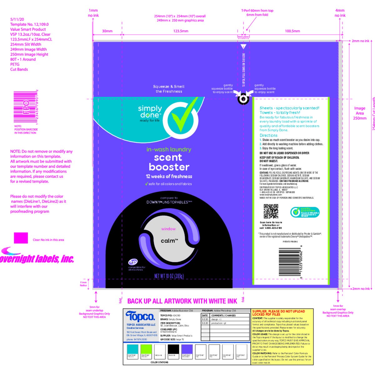 slide 4 of 15, Simply Done In-Wash Laundry Calm Scent Booster 10 oz, 10 oz