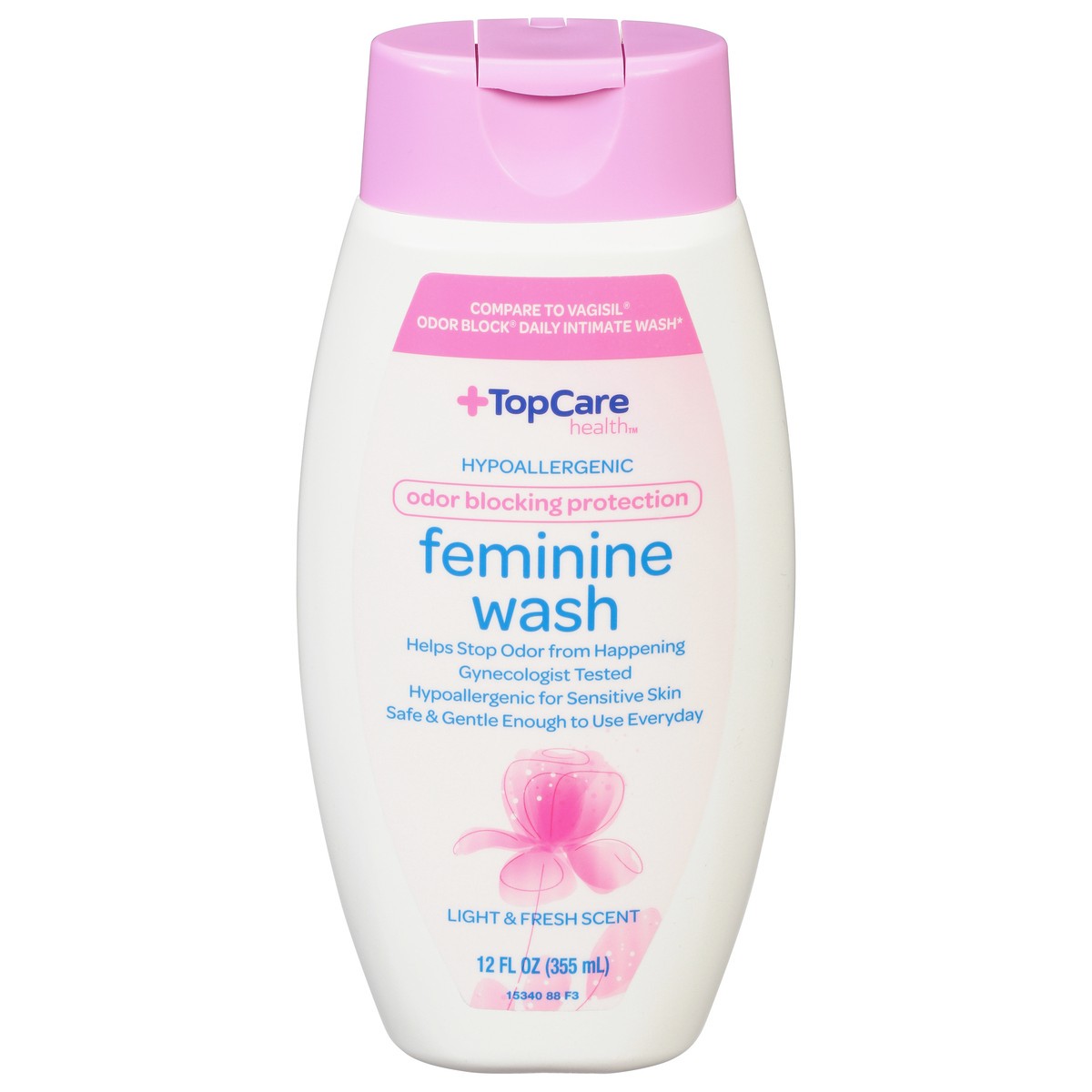 slide 1 of 9, TopCare Health Odor Blocking Protection Light & Fresh Scent Feminine Wash 12 fl oz, 12 fl oz