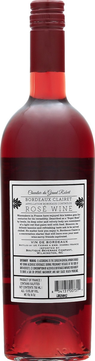 slide 4 of 11, Chevalier Du Grand Robert Bordeaux Clairet Dry Rose, 750 ml