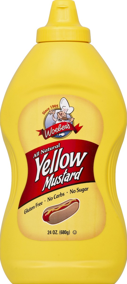 slide 2 of 2, Woeber's Yellow Mustard, 24 oz