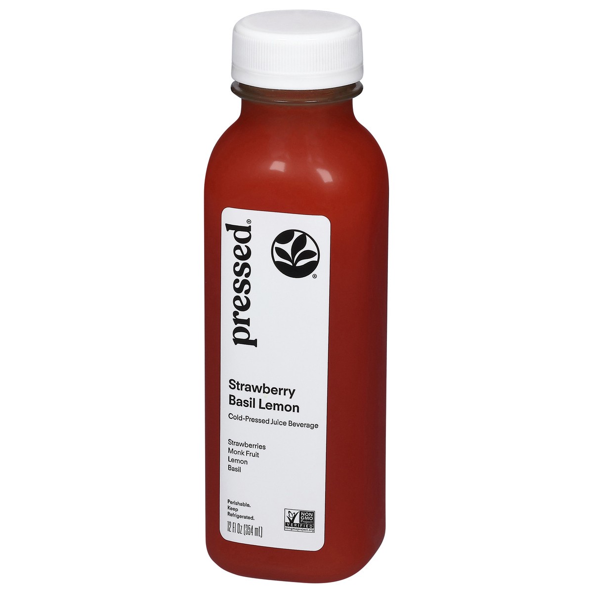 slide 5 of 13, Pressed Cold-Pressed Strawberry Basil Lemon Juice Beverage 12 fl oz, 12 fl oz