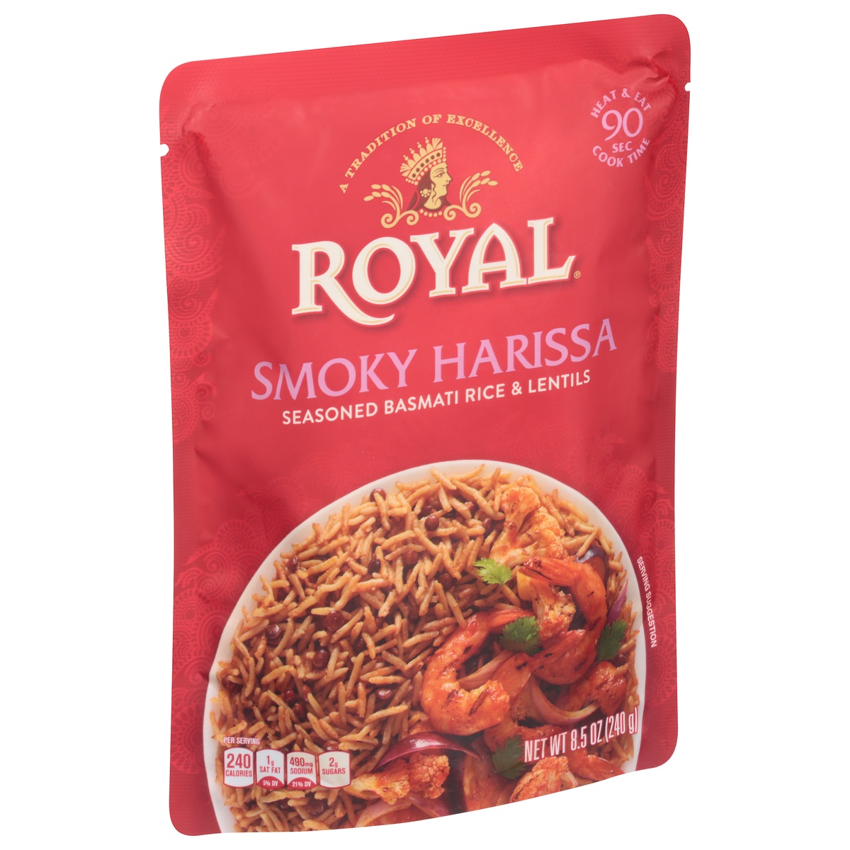 slide 2 of 11, Royal Ready To Heat Smoky Harissa Seasoned Rice, 8.5 oz