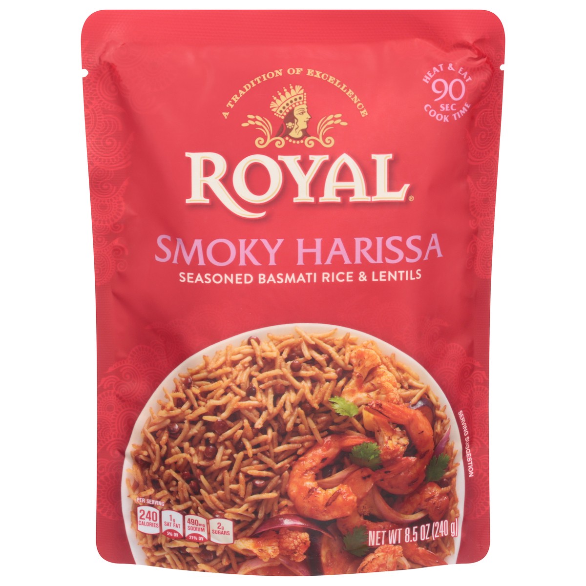 slide 1 of 12, Royal Seasoned Smoky Harissa Basmati Rice & Lentils 8.5 oz, 8.5 oz