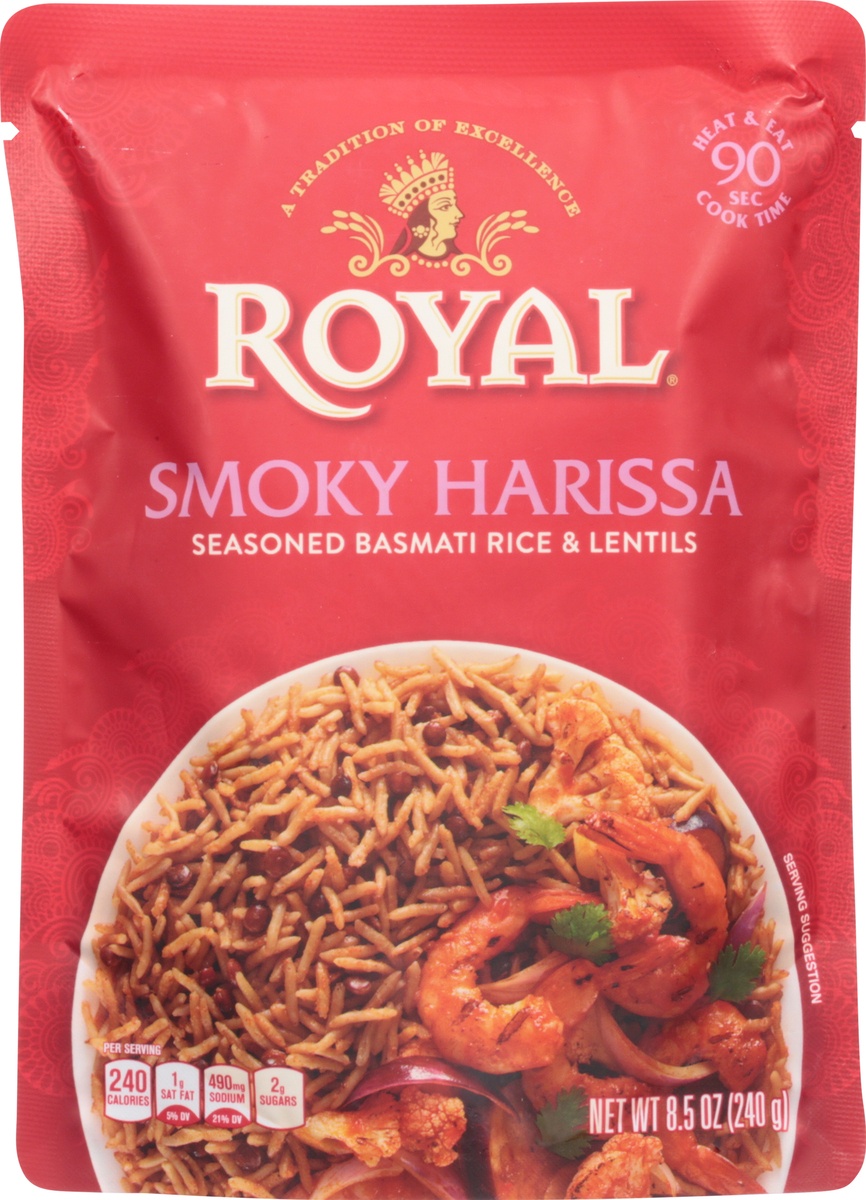 slide 9 of 11, Royal Ready To Heat Smoky Harissa Seasoned Rice, 8.5 oz
