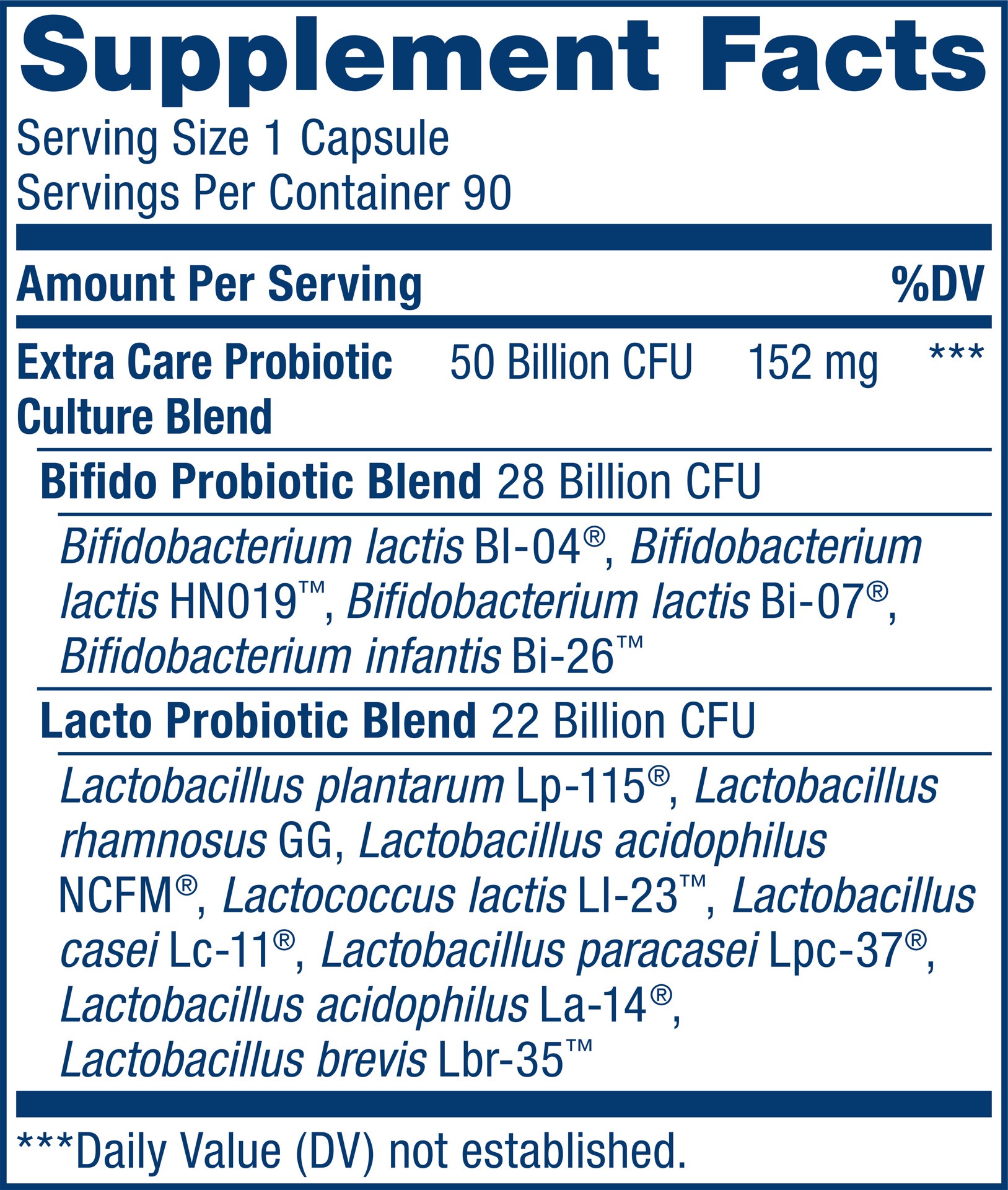 slide 4 of 5, Renew Life Extra Care Digestive Probiotic Supplement, 90 Vegetarian Probiotic Capsules, 50 Billion CFU, 90 ct