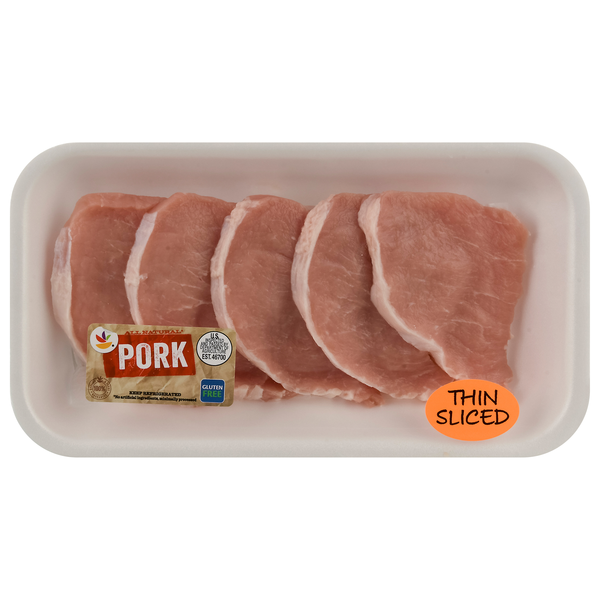 slide 1 of 1, Giant Boneless Thin Cut Center Cut Pork Loin Chops - 5-7 ct Fresh, per lb