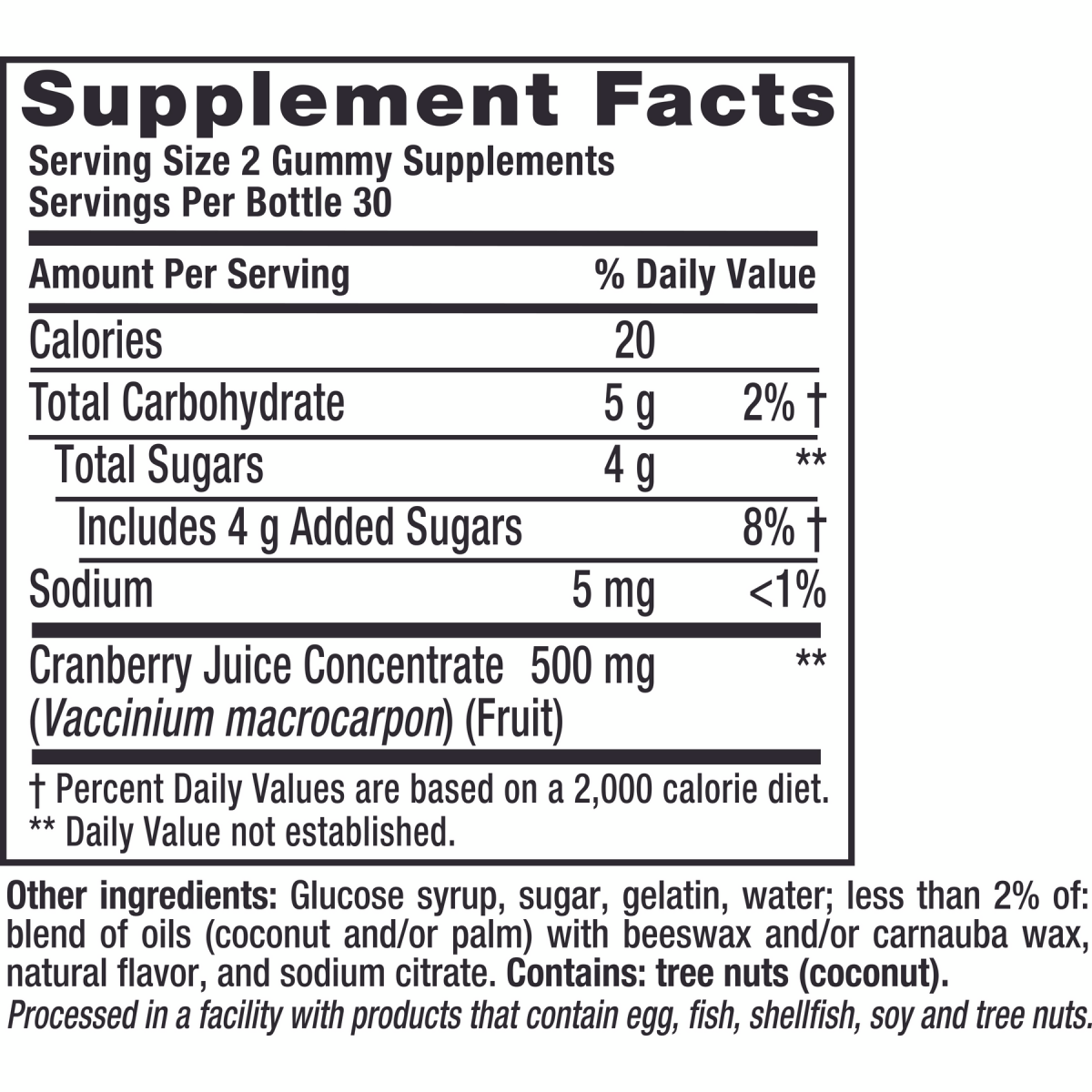 slide 2 of 2, vitafusion Cranberry Gummies for Women, 500mg Cranberry Juice Concentrate per serving, 60ct, 60 ct