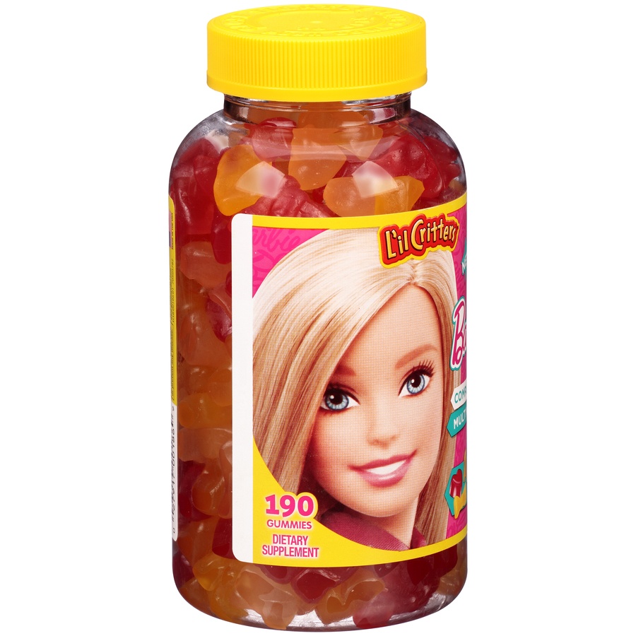 slide 2 of 6, L'il Critters Barbie Multivitamin Dietary Supplement Gummies, 190 ct