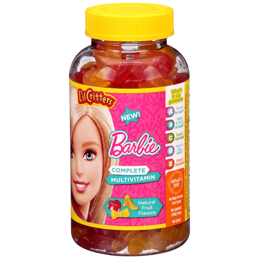 slide 3 of 6, L'il Critters Barbie Multivitamin Dietary Supplement Gummies, 190 ct