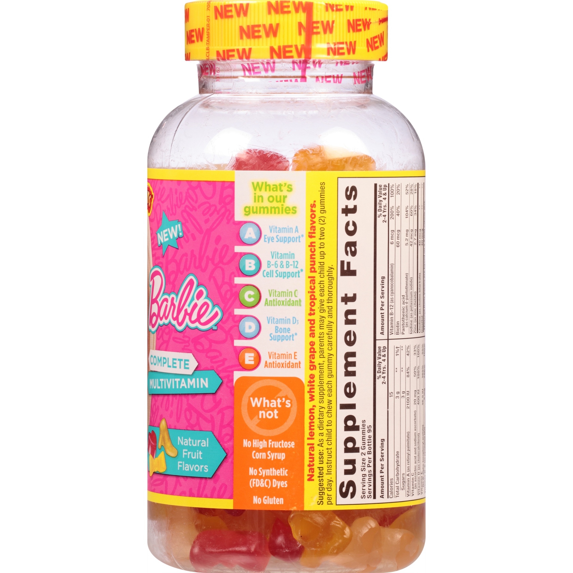 slide 5 of 6, L'il Critters Barbie Multivitamin Dietary Supplement Gummies, 190 ct