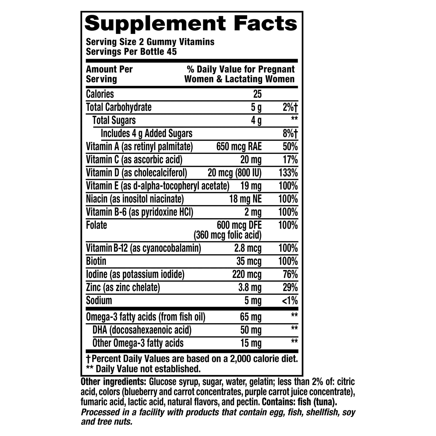 slide 2 of 4, vitafusion Prenatal Raspberry Lemonade Flavor Gummy Vitamins 90 Gummies, 90 ct