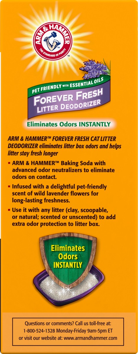 slide 3 of 13, ARM & HAMMER Forever Fresh Cat Litter Deodorizer, Pet-Friendly Lavender Scent, 30 oz, 30 oz