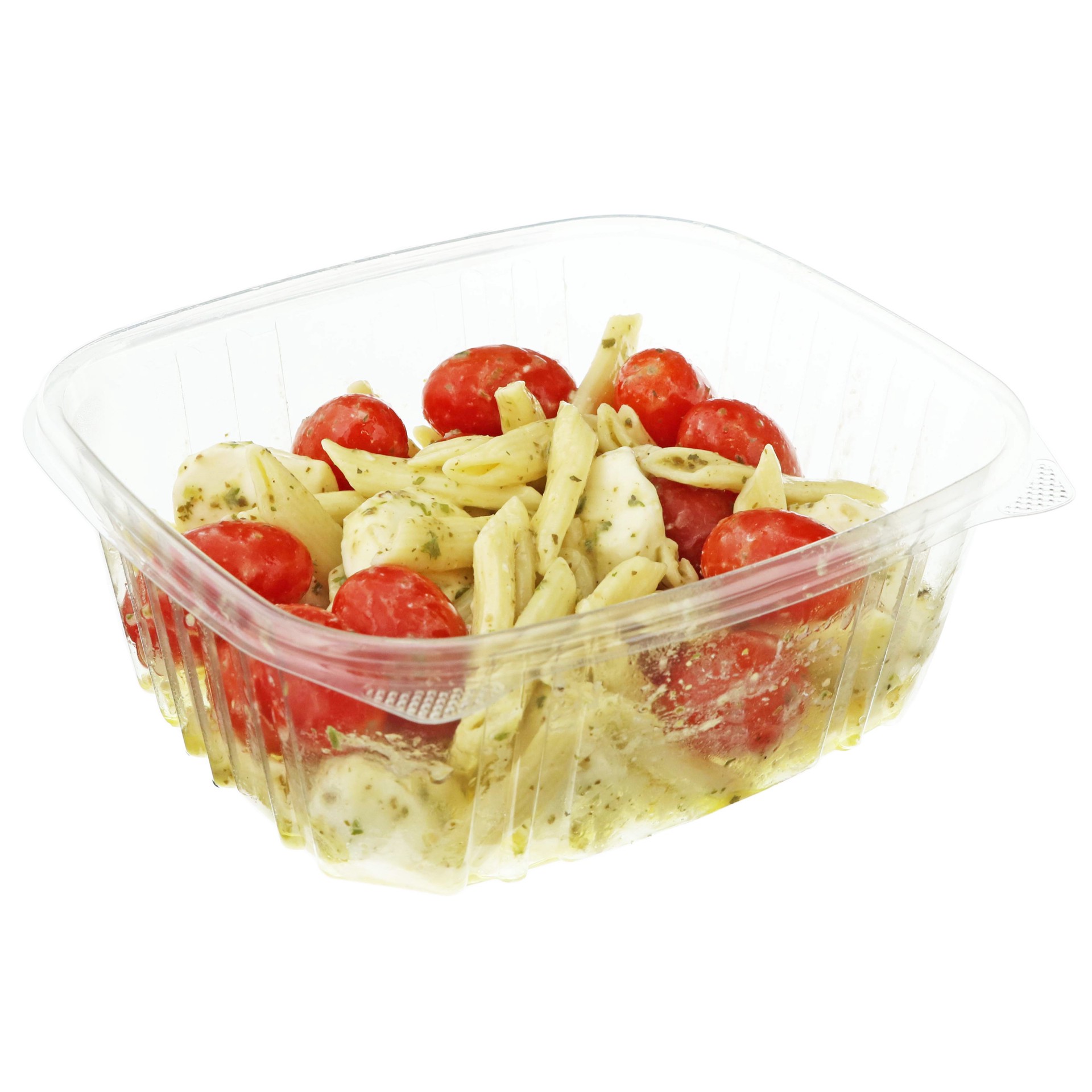 slide 1 of 1, Meal Simple by H-E-B Tomato Basil Mozzarella Penne Pasta Salad, per lb