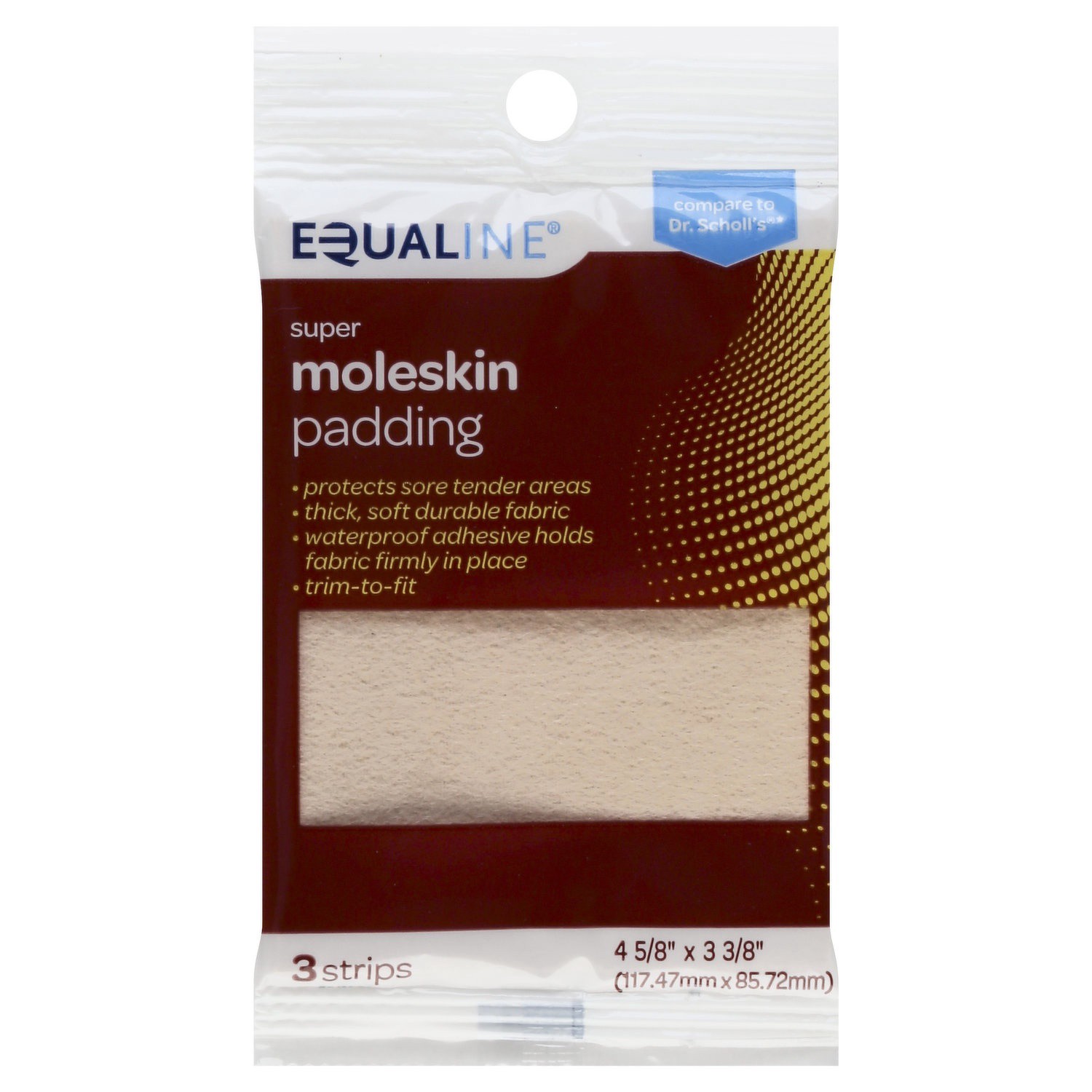 slide 1 of 1, Equaline Moleskin Plus Padding, 3 ct