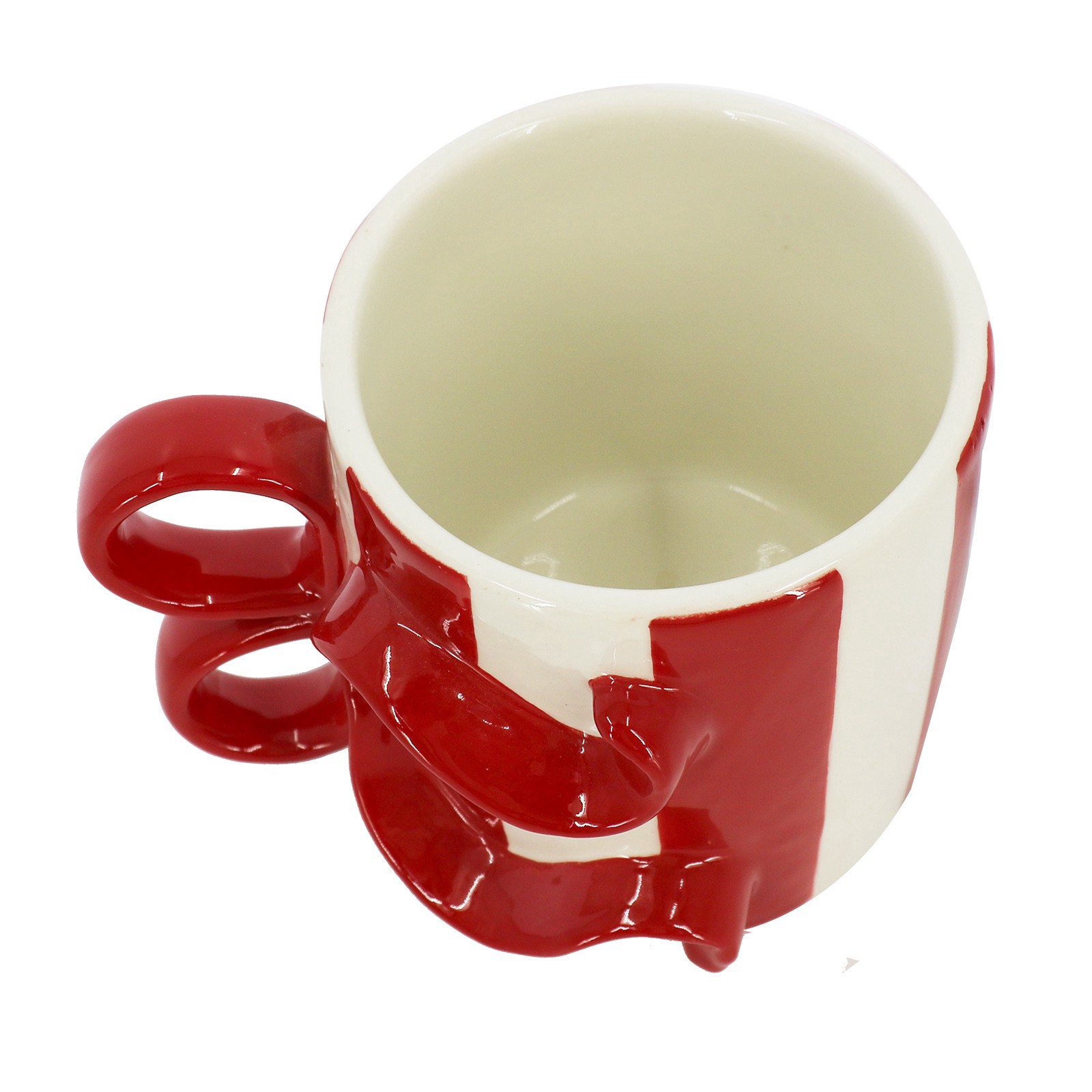 slide 4 of 4, 14.25oz. Red & White Stripes With Bow Mug By Ashland, 14.25 oz