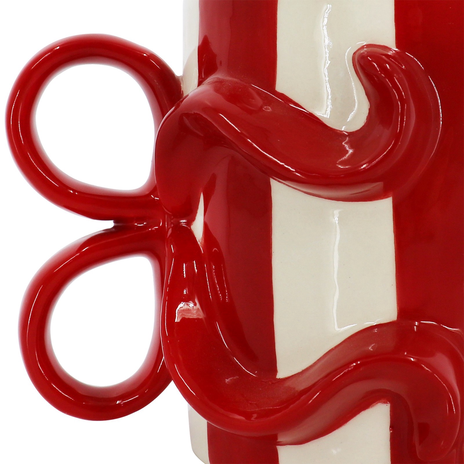 slide 2 of 4, 14.25oz. Red & White Stripes With Bow Mug By Ashland, 14.25 oz