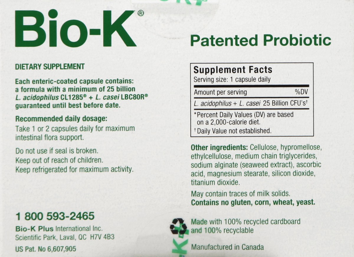 slide 5 of 5, Bio-K+ Probiotic, Strong, Capsule, 15 ct
