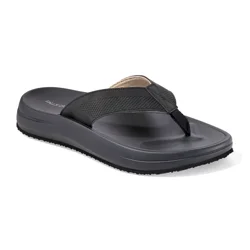 Falls Creek Men's Pillow Flip Sandal, Black, Size 7