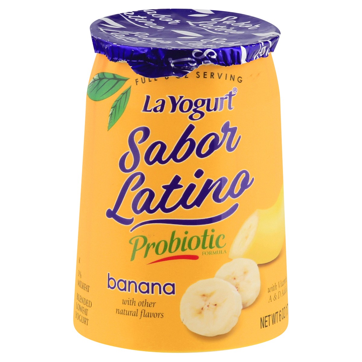 slide 1 of 9, La Yogurt Sabor Latino Blended Lowfat Banana Yogurt 6 oz, 6 oz