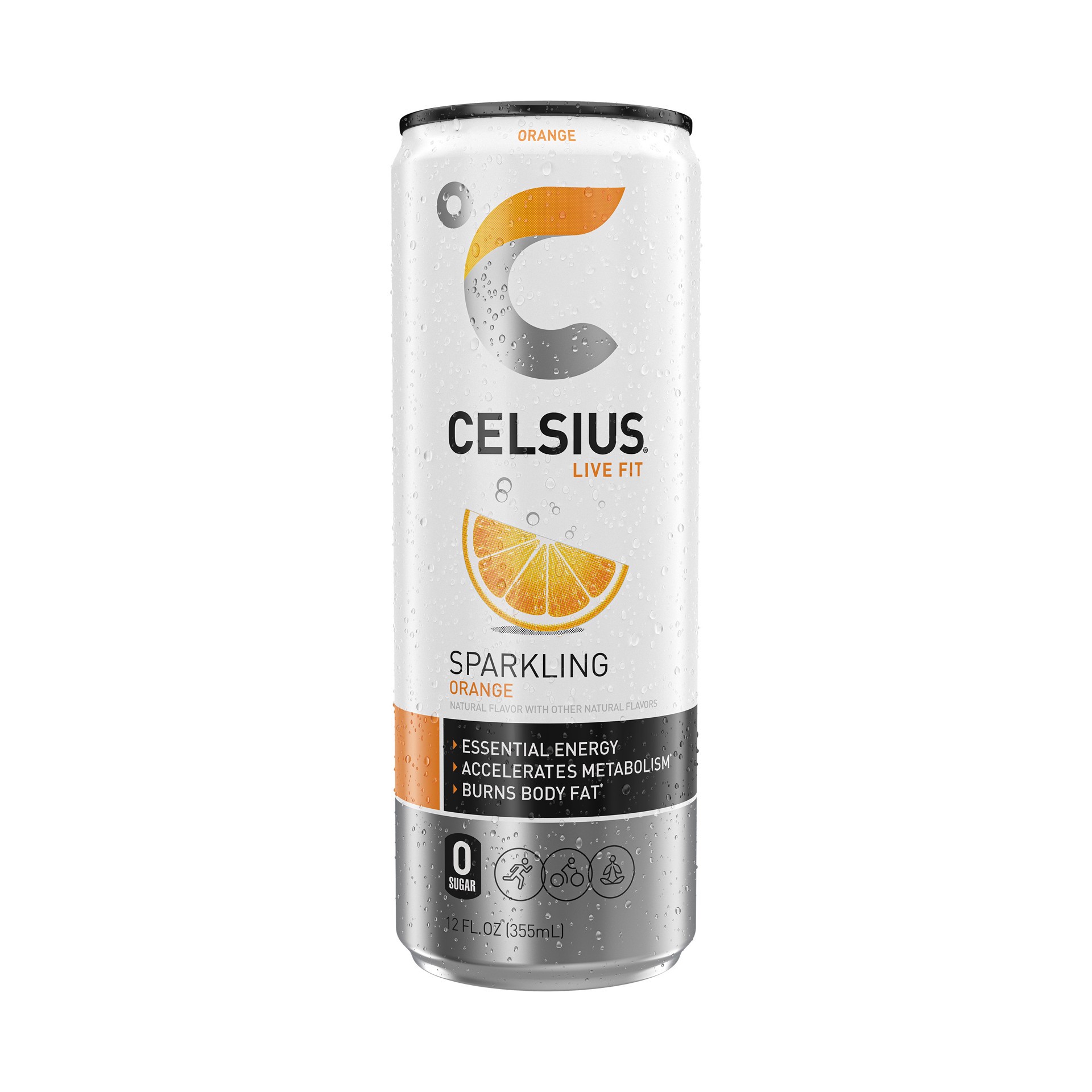 slide 4 of 4, CELSIUS Sparkling Orange, Functional Essential Energy Drink 12 Fl Oz (Pack of 4), 4 ct; 12 fl oz