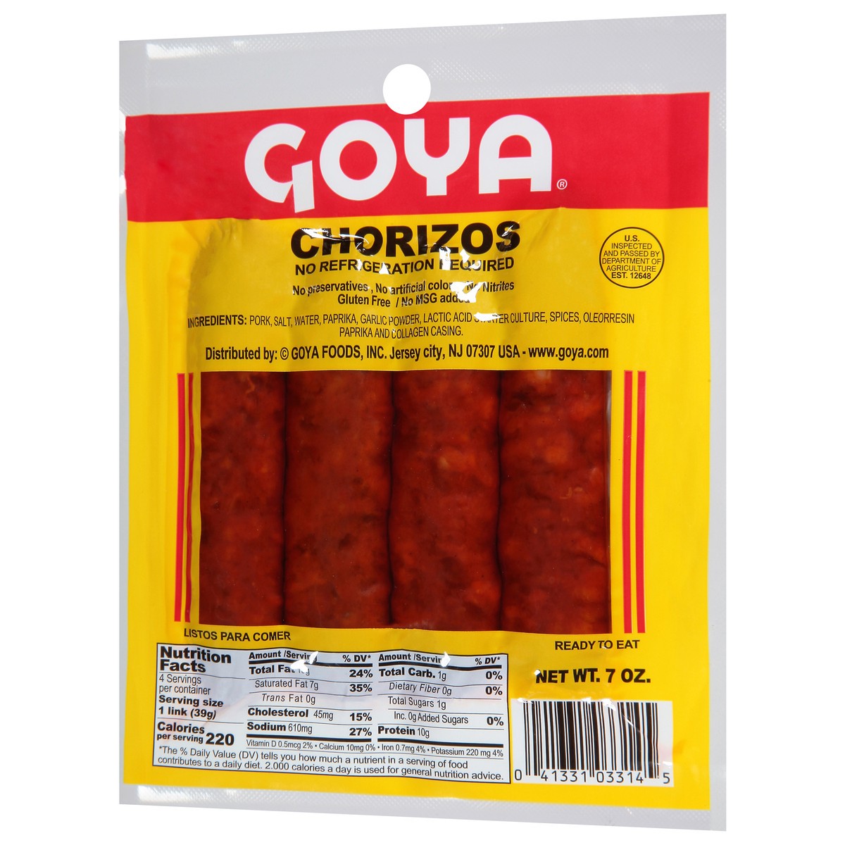 slide 3 of 11, Goya Chorizos, 4 ct; 7 oz