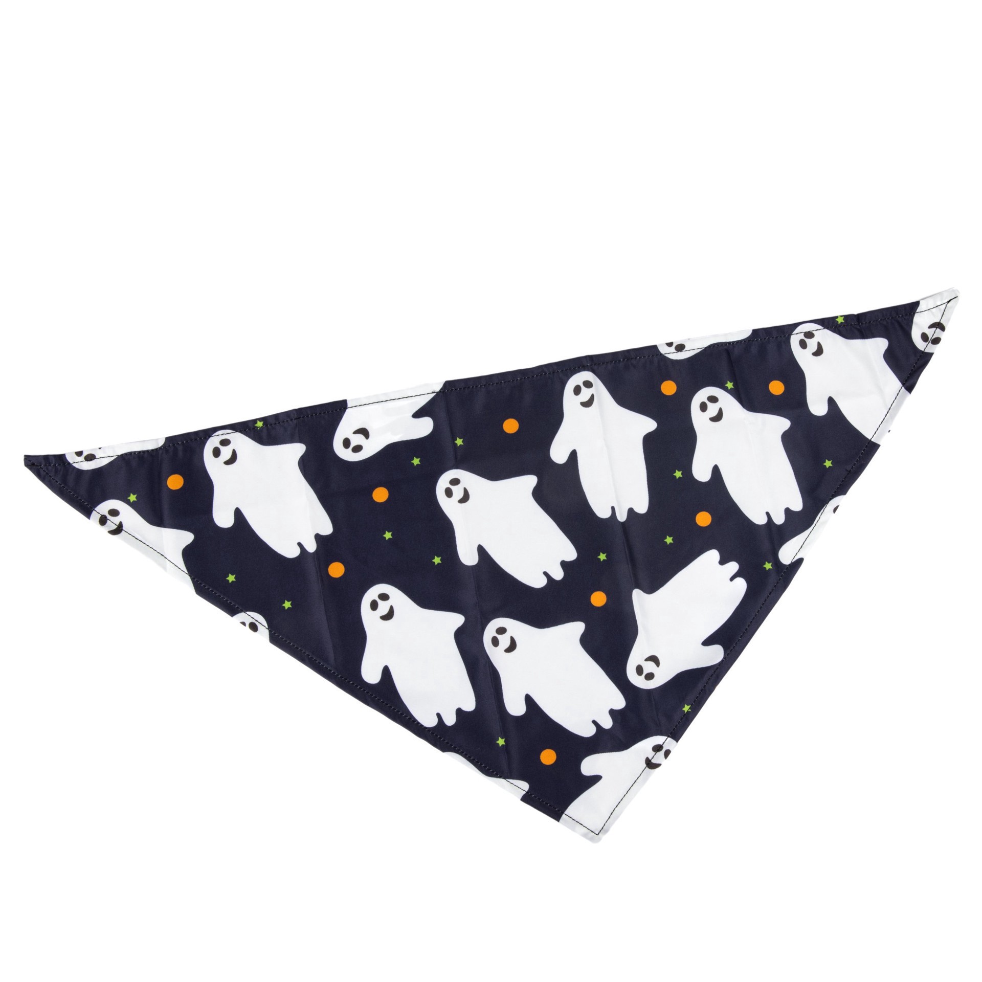 slide 1 of 1, Woof & Whiskers Ghost Bandana - Black, LG