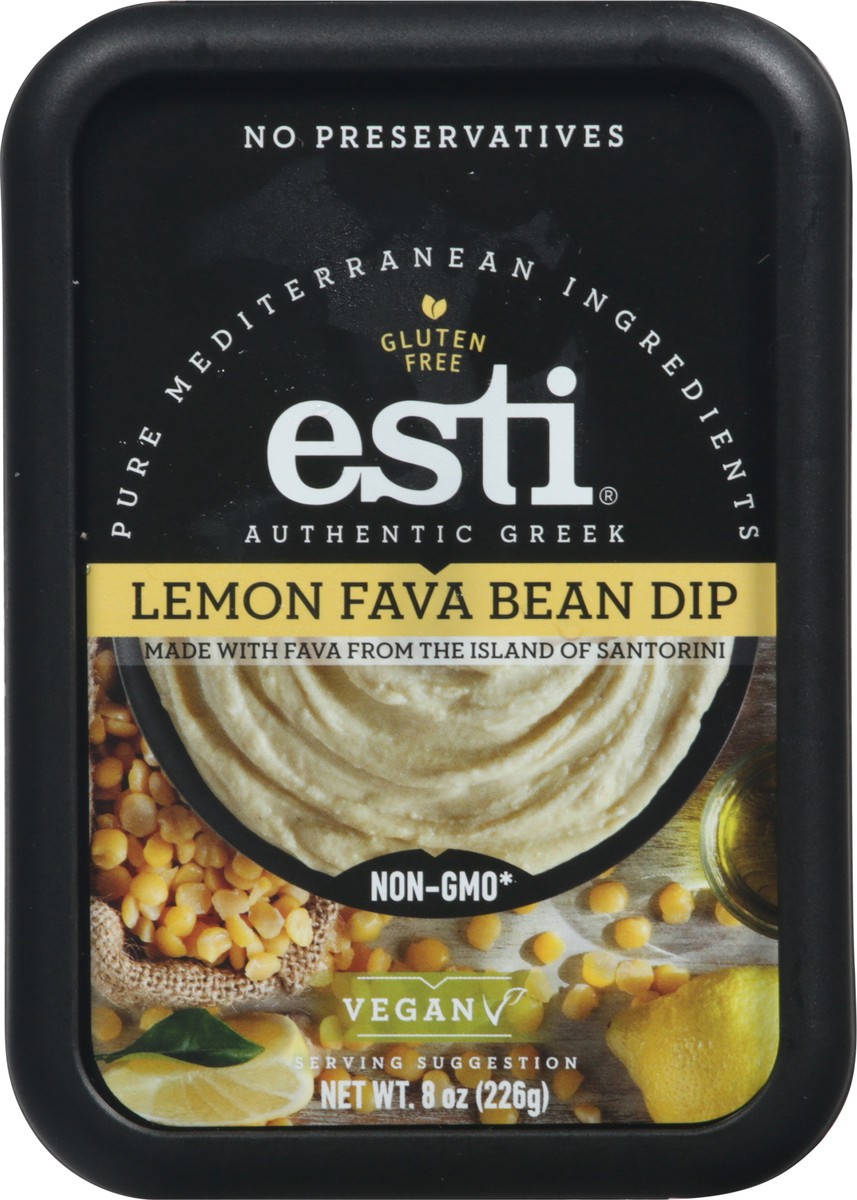 slide 9 of 13, esti Lemon Fava Bean Dip 8 oz, 8 oz