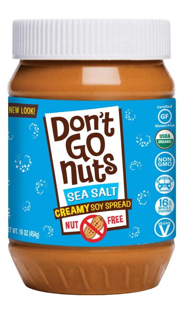 slide 1 of 1, Don't Go Nuts Nut Free Roasted Soy Bean Spread - Sea Salted, 16 oz