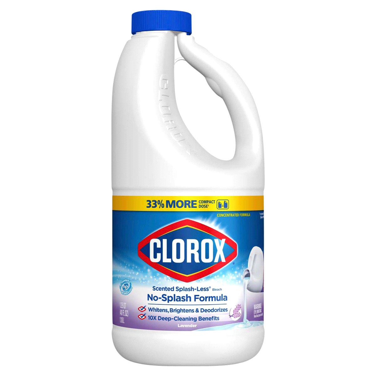 slide 1 of 1, Clorox Lavender No Splash Bleach, 40 oz