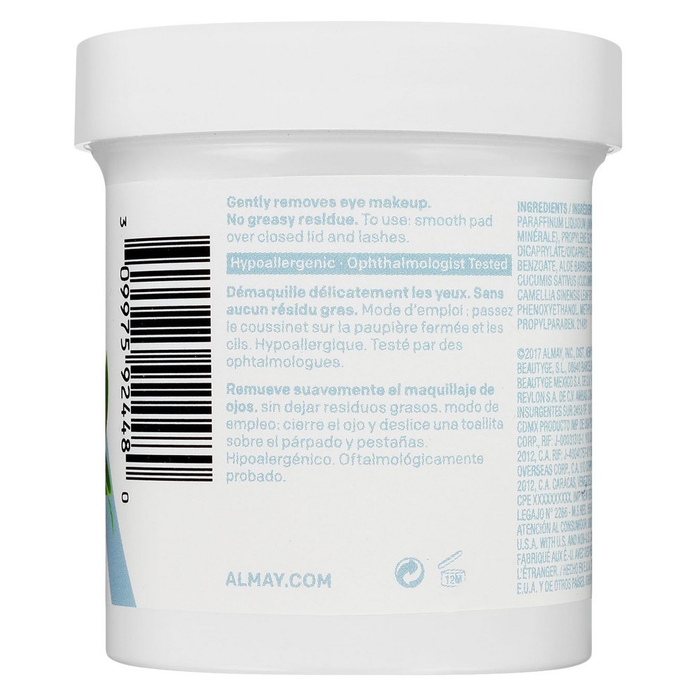 slide 3 of 8, Almay Longwear Waterproof Eye Makeup Remover Pads, 80 ct