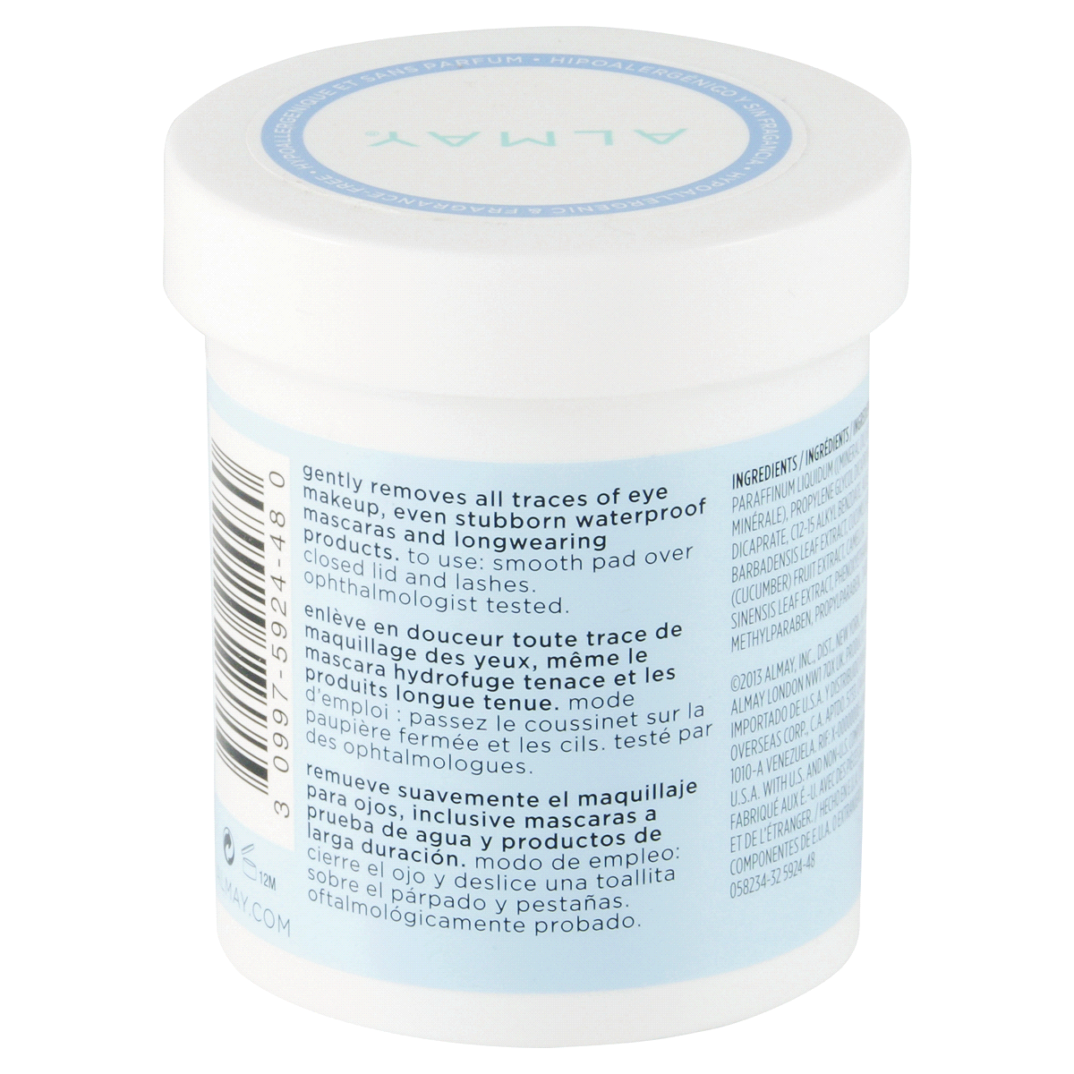 slide 8 of 8, Almay Longwear Waterproof Eye Makeup Remover Pads, 80 ct