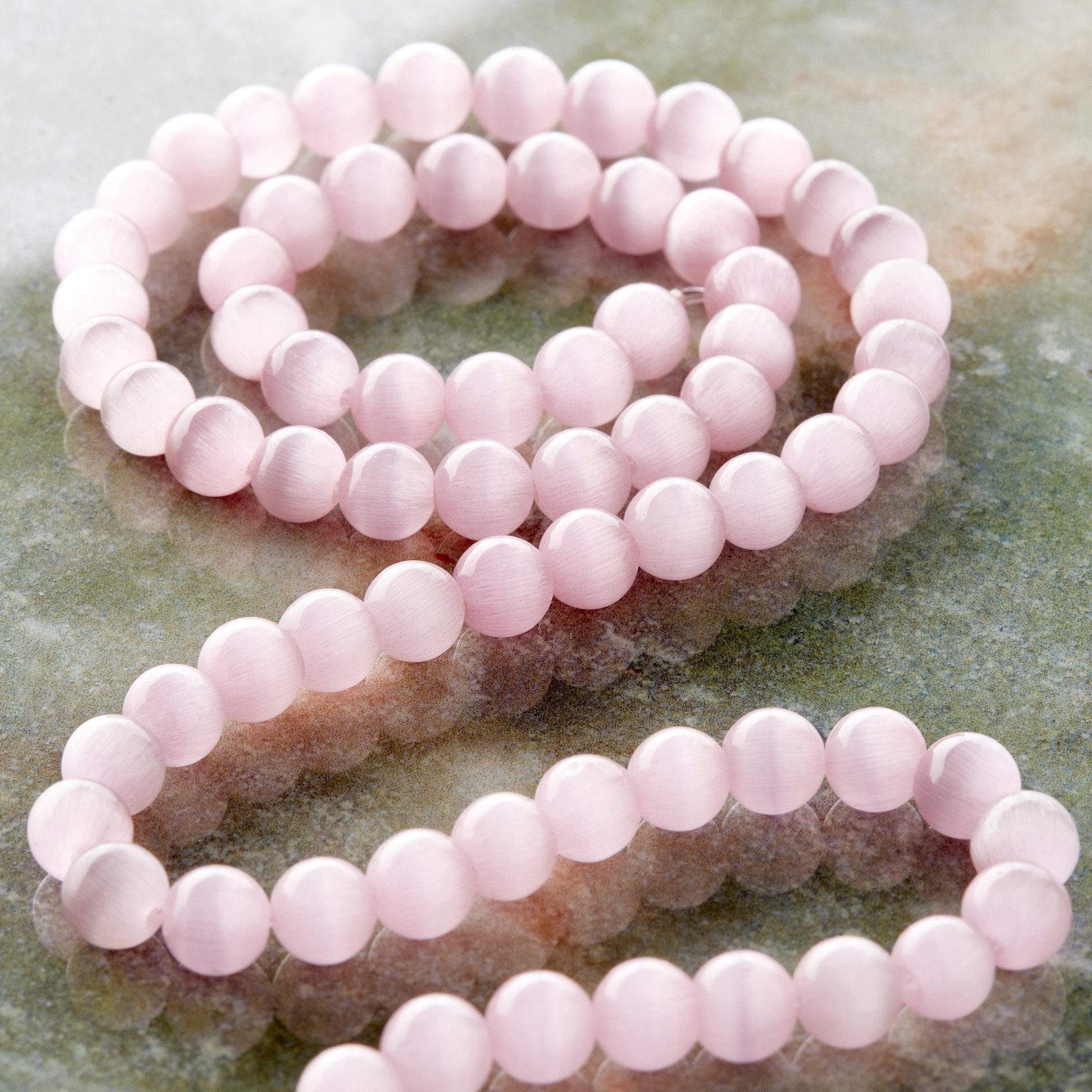 slide 2 of 3, Cat's Eye Round Glass Beads, 6mm By Bead Landing, 6 mm