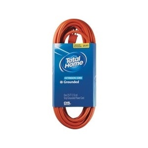 slide 1 of 1, Total Home 25 Foot Grounded Power Cord, 1 ct