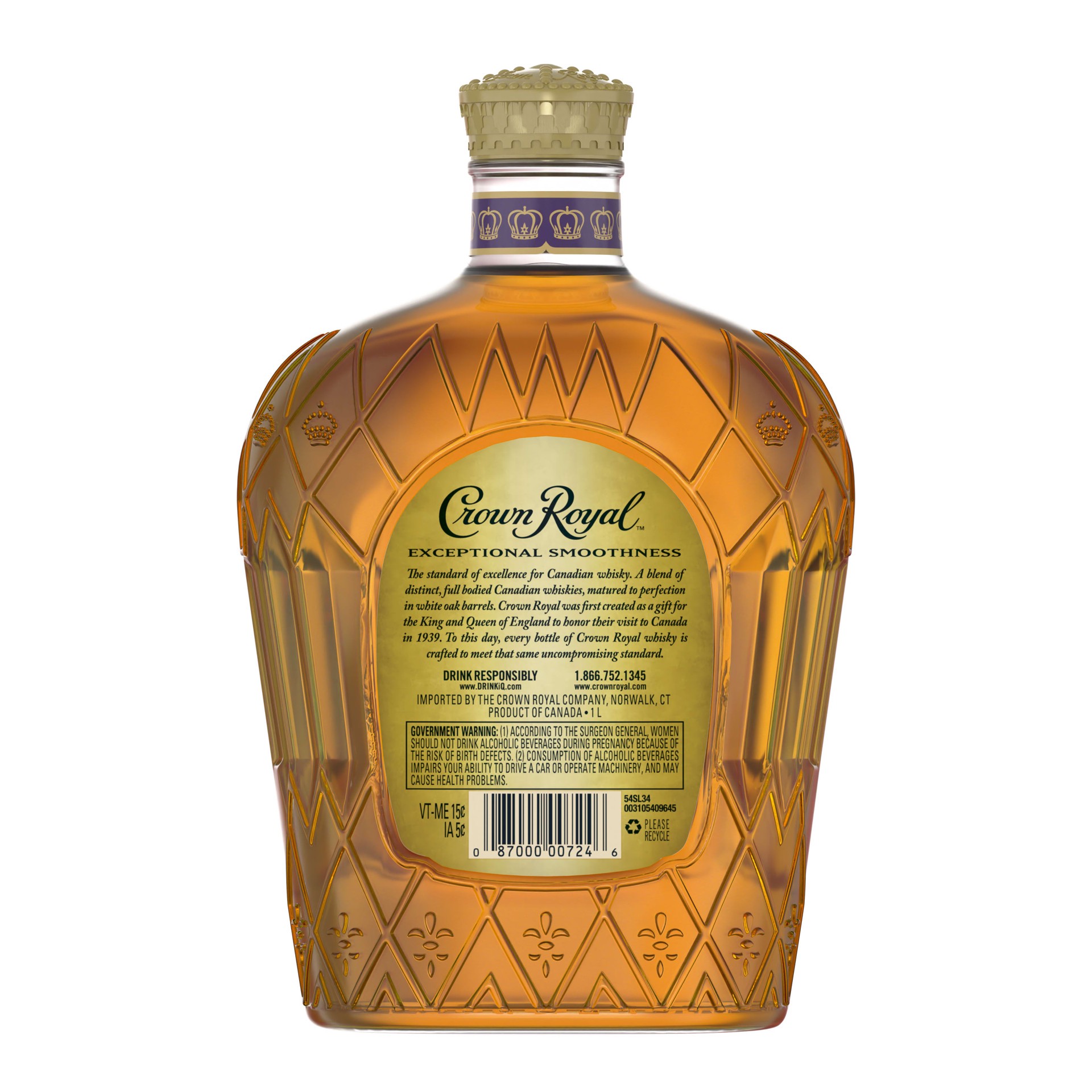 slide 6 of 7, Crown Royal Fine De Luxe Canadian Whisky, 1 L, 1 liter